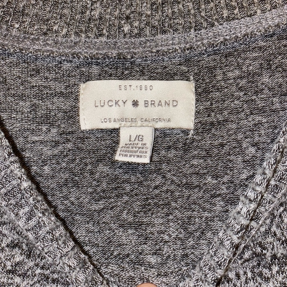 Women's Lucky Brand Sweater L/G Gray - Picture 3 of 4